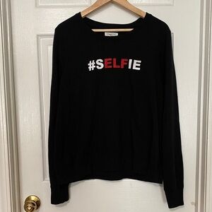 Aeropostale Black #SELFIE Sweatshirt size XXL